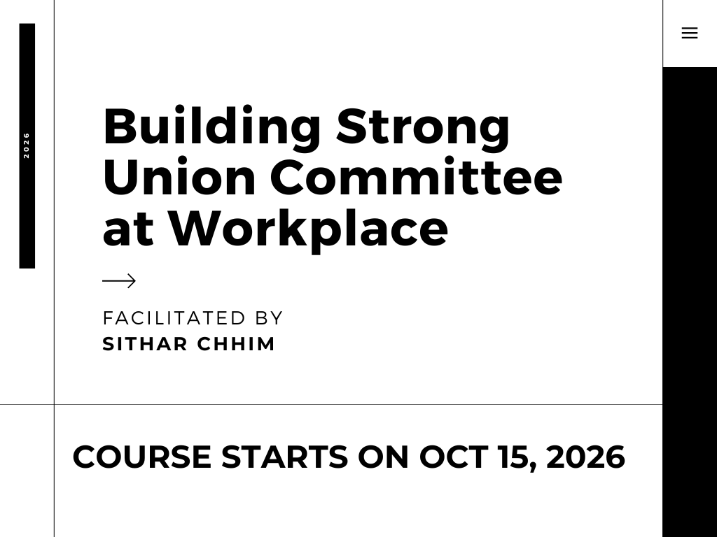 Building Strong Union Committee at Workplace (Course starts on Oct 15, 2026)